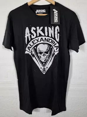Buy Asking Alexandria Skull Shield Official Band Music T Shirt Size XL • 14.99£