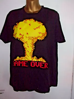 Buy Black   Retro Game Over  T Shirt Size L By New Look Menswear • 5£