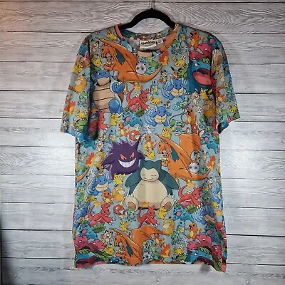 Buy Mens Pokemon All Over Print T-Shirt Size Medium Pikachu Charizard Primark • 17.50£