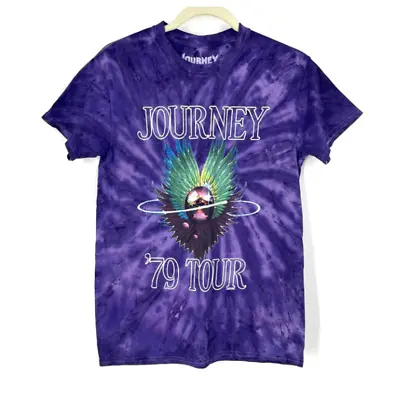 Buy Journey '79 Tour Purple Tie Dye Tee Purple Crystal Ball Wings Short Sleeve S • 20.18£