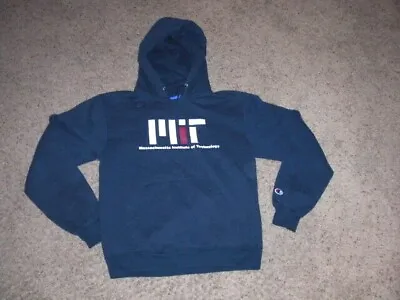 Buy MIT Blue Thick CHAMPION Hoodie Sweatshirt Women's Small • 16.22£