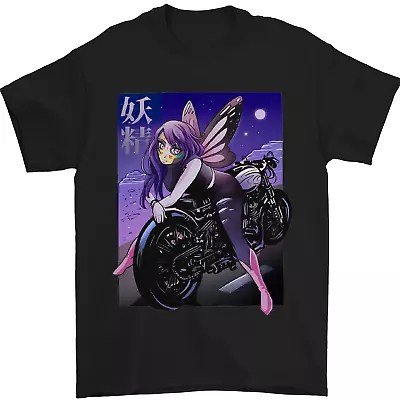 Buy Anime Fairy Biker Japan Motorbike Motorcycle Mens T-Shirt 100% Cotton • 7.99£