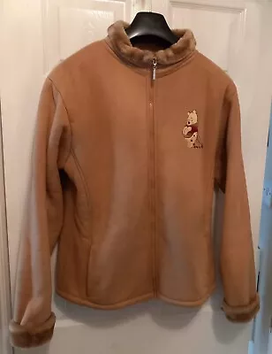 Buy Vintage Disney Store Winnie The Pooh Fleece Brown Jacket Size 16-18 • 6.99£