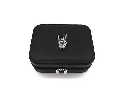 Buy Rock On Design Black Travel Jewellery Box Rock On Heavy Metal Mum Dad Xmas Gift • 21.99£