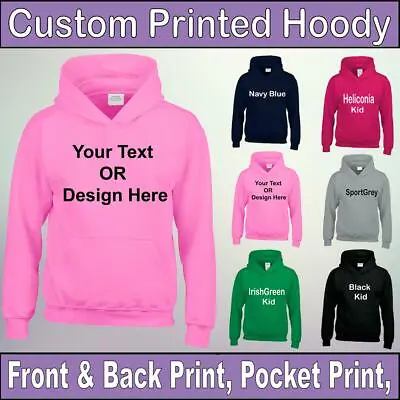 Buy Personalised Hoody Kids Custom Printed Hoodie Event Stag Hen Party Logo Workwear • 15.99£