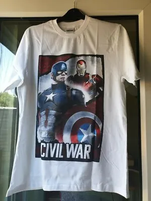 Buy Mens Marvel Captain America Civil War T Shirt New Size Large • 3.25£