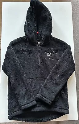 Buy Gap Hoodie Black Half-Zip Age10 - In A Gorgeous Snuggly “Gorilla” Fur • 3.99£