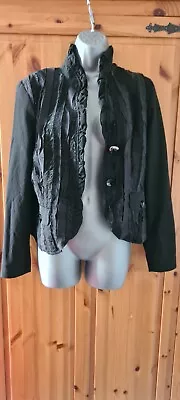 Buy Black Victorian Look Jacket With Lace Trim 10 Gothic • 2.99£
