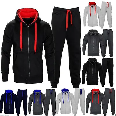 Buy Mens Fleece Hooded Puffer Jacket Sweatshirt Tracksuit Zip Up Hoodie Gym Full Xl • 10.90£