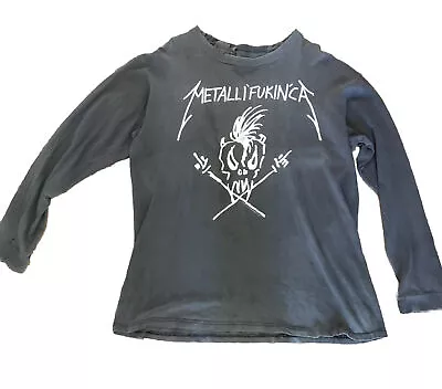Buy Original Vintage 1993 Metallica Metalli'fukin'ca World Tour Long Sleeve Shirt • 474.31£