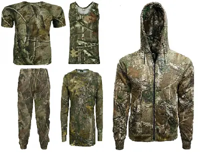 Buy Mens Camouflage Printed Jungle T-shirt Realtree Camo Print Long Short Top S-8xl • 9.99£
