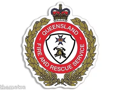 Buy 10cm Car Sticker Sticker Australia Queensland Fire Rescue Fire Brigade F582 • 6.05£
