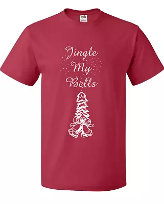Buy Jingle My Bells Christmas T-Shirt - XLarge Red Crew Neck TShirt • 14.99£