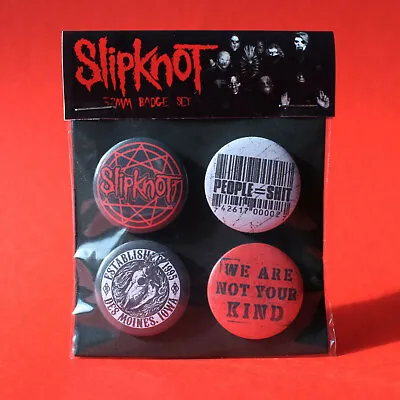 Buy Slipknot Badge Set Of 4x 32mm Quality Metal Pin Back Button Badges. Fan Apparel  • 5.49£