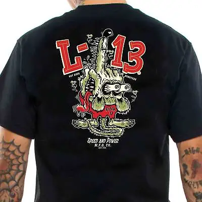 Buy Lucky 13 The Fink Men's T-Shirt Hot Rod Rockabilly Retro Lowbrow Garage • 28.51£