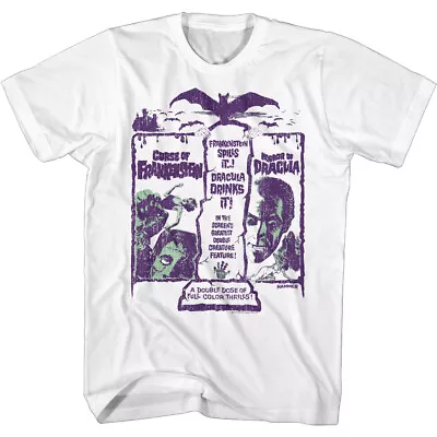 Buy Hammer Horror Curse Of Frankenstein Horror Of Dracula Double Movie Men's T Shirt • 38.10£