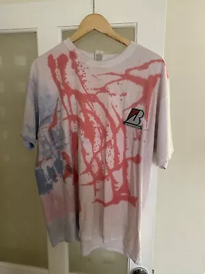 Buy Skateboard T Shirt Large Blood Splatter Tye Dye An Patches One Off Heat Pressed • 2.99£