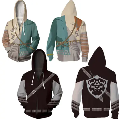 Buy Zelda: Tears Of The Kingdom Link 3D Zipper Hoodie Jacket Men Women Fashion Coat • 28.79£