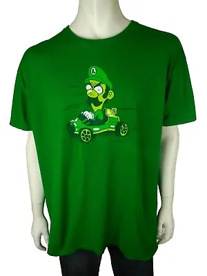 Buy LUIGI Death Stare Mens Size 2XL Tshirt Green Busted Tees Retro • 14.10£