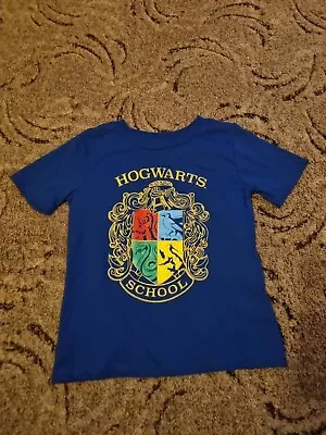 Buy Harry Potter Kids Blue Tshirt With Hogwarts Crest On Age 5 Years • 2£