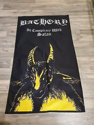 Buy Bathory Flag Flagge Poster Black Metal Horna Watain Sodom Satan • 21.63£