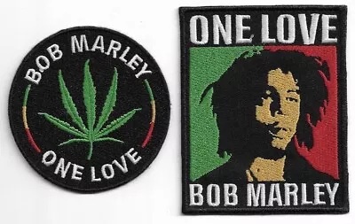 Buy Lot Of 2 BOB MARLEY One Love Woven IRON-ON PATCHES 100% Official Licensed Merch • 6.99£