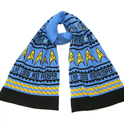Buy Star Trek Knitted Scarf Christmas Gift For Spock Fan-Live Long And Prosper Scarf • 24.99£