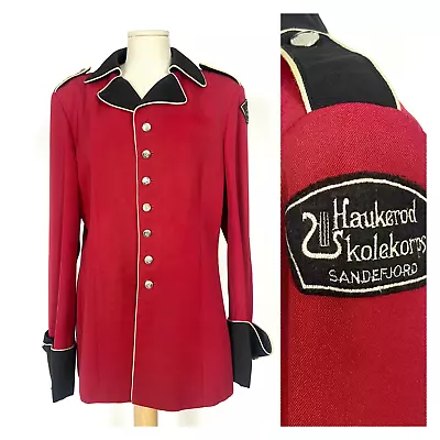 Buy Vintage Norwegian Music School Uniform Jacket Haukerod Kolekorps Marching Band S • 88£