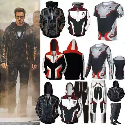 Buy Marvel Avengers Iron Man Hoodies Sweatshirt/Pullover/Shirt Coat Jacket Trousers • 29.19£