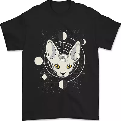 Buy Celestial Cat Moon Phases Mens T-Shirt 100% Cotton • 8.49£