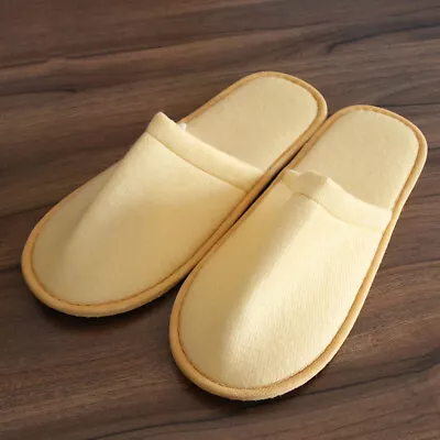 Buy Colorful Towelling Hotel Slippers Closed Toe Terry Spa Guest Slippers • 3.59£