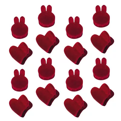 Buy 16 Heart Hair Claw Clips Red Bunny Hair Accessories • 8.58£