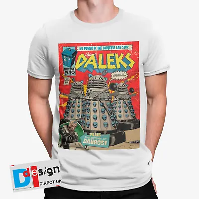 Buy Daleks T-shirt Dr Who Retro Classic Sci Fi Movie Tv Evil Baddies Horror Cool • 5.99£