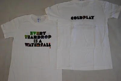 Buy Coldplay Every Teardrop Is A Waterfall Multi Coloured Logo T Shirt New Official • 12.99£