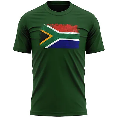 Buy Mens South Africa Grunge Flag T Shirt Shirt Country Rugby Him Rugga Cup Footb... • 14.99£