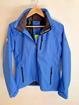 Buy Helly Hansen Ladies Waterproof Fleece-lined Jacket Size M Blue • 50£