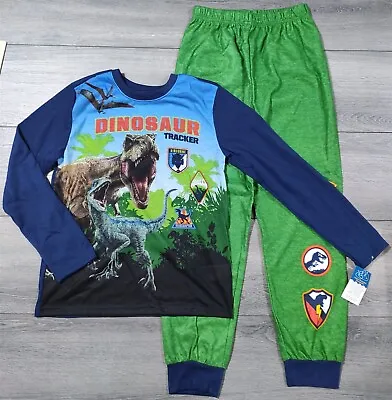 Buy Jurassic Park Pajamas Boys Large 10-12 Jurassic World Long Sleeve Shirt Pant PJs • 13.85£