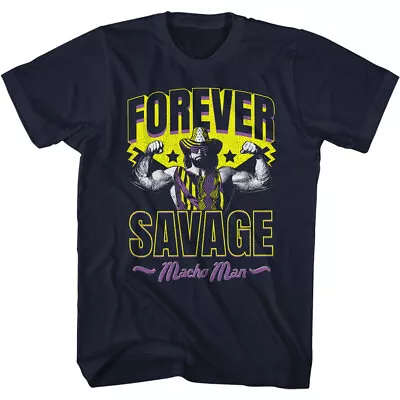 Buy Macho Man Legend Randy SAVAGE WWE Wrestling Merch FOREVER SAVAGE Men's T Shirt • 39.89£