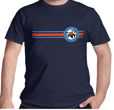 Buy Navy Blue Official The Jam Stripe And Target T Shirt NEW Mod • 16.95£
