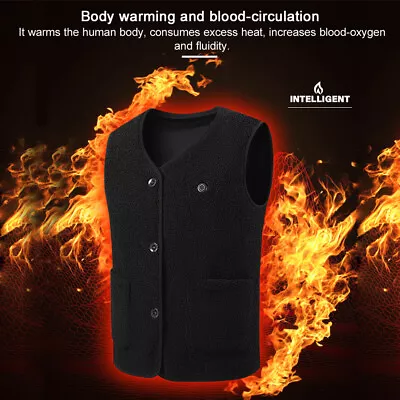Buy Heated Vest Warm Gilet Winter Electric USB Jacket Men Women Heating Coat Thermal • 21.46£