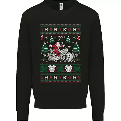 Buy Christmas Biker Santa Motorbike Motorcycle Mens Sweatshirt Jumper • 20.99£