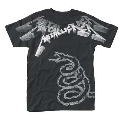Buy METALLICA - BLACK ALBUM FADED (ALL OVER) BLACK T-Shirt, Front & Back Print Small • 30.98£