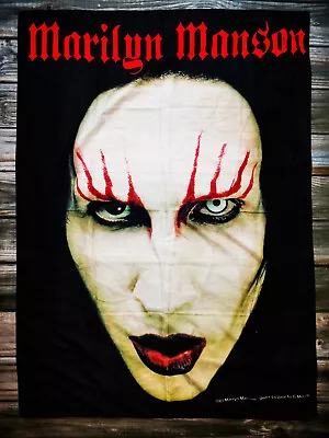 Buy Marilyn Manson Face Banner Flag 2001 G. Merch. 41”H X 31”L Rare  • 47.24£