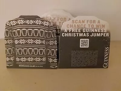 Buy New Guinness Christmas Jumper Comp Approx 100 Beer Drip Mat Coasters Pub Bar • 3£