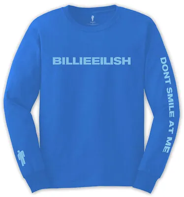 Buy Billie Eilish Dont Smile At Me Blue Long Sleeve Shirt OFFICIAL • 21.19£