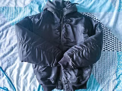 Buy Brandit Mens Bomber Jacket MA1 Sweat Hooded In Black Medium Unworn • 55£