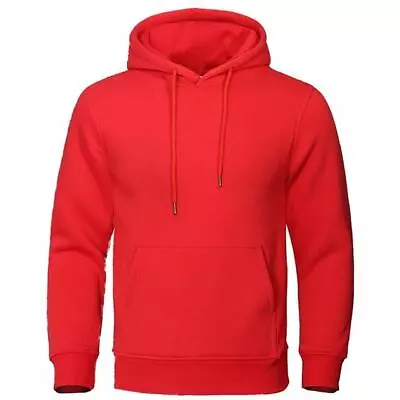 Buy Solid Color Hoodie Sweatshirt Mens Graphic Print Top Streetwear XS-6XL • 37.44£