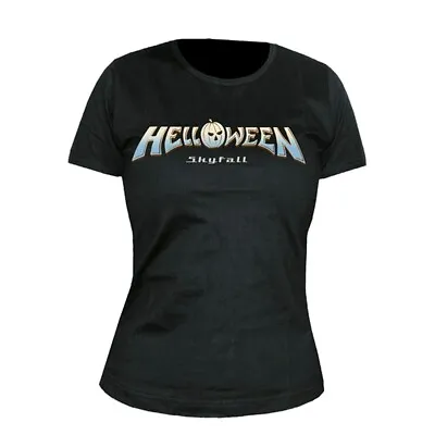 Buy HELLOWEEN - SKYFALL LOGO BLACK T-Shirt, Girlie  Womens: 16 • 22.36£