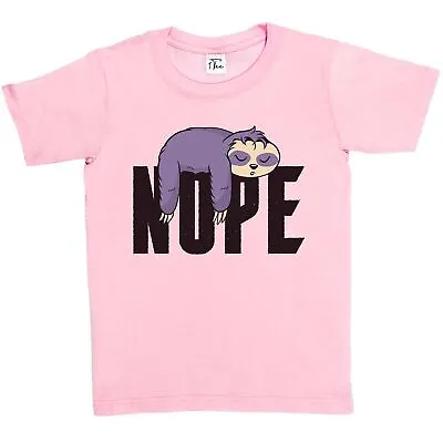 Buy 1Tee Kids Girls NOPE Sloth  T-Shirt • 5.99£