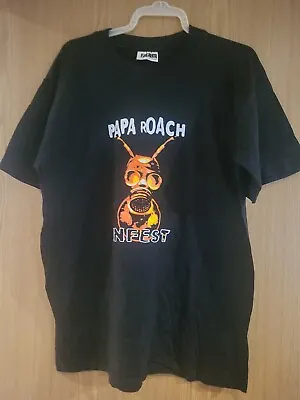 Buy Papa Roach Y2K Infest Tee Shirt Black Size Large American Rock Band Vintage • 17.47£